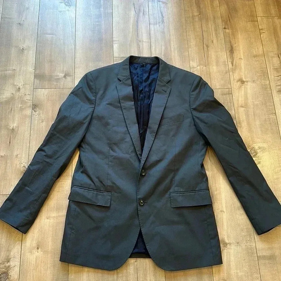 J.Crew Ludlow Cotton Italian Fabric Tollegno 1900 Blazer Jacket Gray Sz 42L